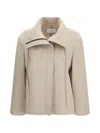Lardini Zipped Collared Jacket In Neutral