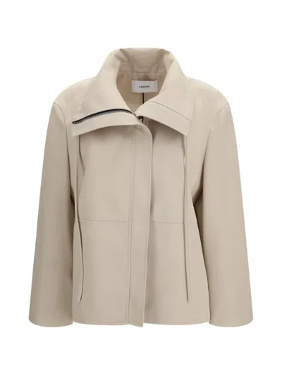 LARDINI ZIPPED COLLARED JACKET
