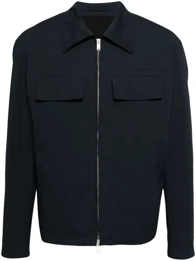 Lardini Zipped Lightweight Jacket In Blue