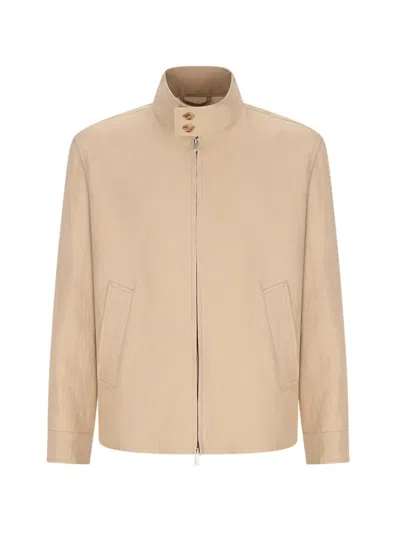 Lardini Zipped Shirt Jacket In Neutral