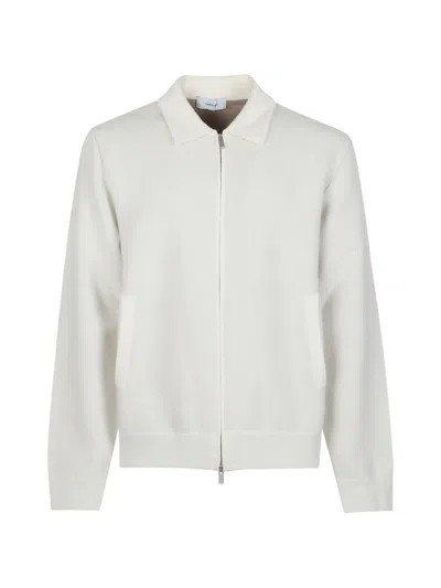 Lardini Zip-up Cardigan In White