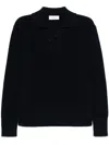 Lardini Button-closure Black Cotton Sweater With Ribbed Texture