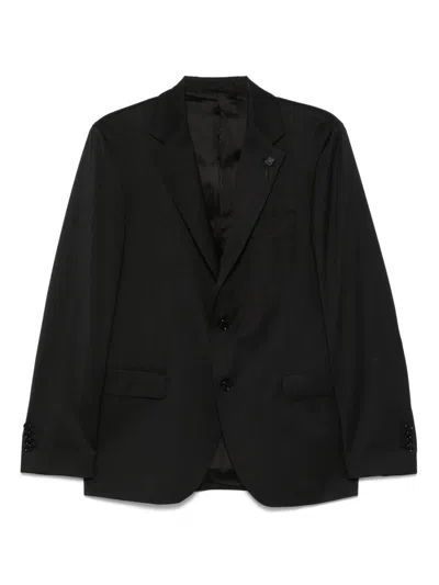 Lardini Single-breasted Jacket In Black