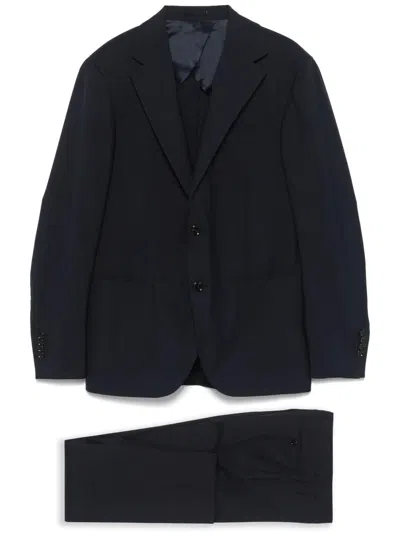 Lardini Two-piece Suit In Virgin Wool In Blue