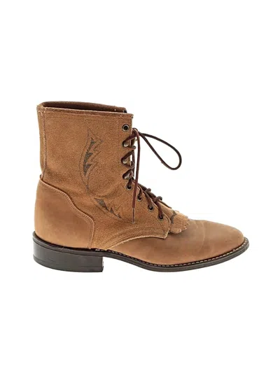 Pre-owned Laredo Ankle Boots In Tan