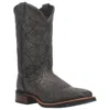 Laredo Men's Axel Square Toe Western Cowboy Boot In Charcoal Black In Grey