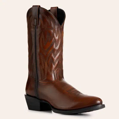 Laredo Men's Barton Walnut Round Toe Cowboy Boots In Brown