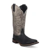 Laredo Mens Isaac Flat Heel Cowboy Boots In Black