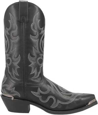 Pre-owned Laredo Mens Jameson Snip Toe Casual Boots Mid Calf - Black