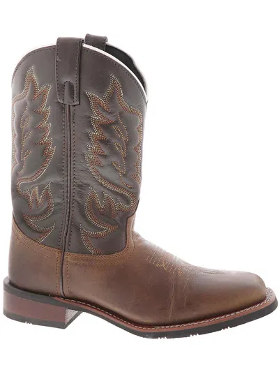 Laredo Montana Mens Leather Riding Mid-calf Boots In Multi