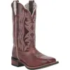 Laredo Willa 5879-600 Western Women's 7.5 Wine Leather Square Toe Boots Zpo656 (7.5,wine) In Animal Print