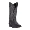 Laredo Womens Maddie Block Heel Cowboy Boots In Black
