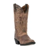Laredo Womens Maddie Block Heel Cowboy Boots In Brown