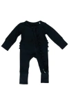 Laree + Co Allie Ruffle Convertible Footie In Black