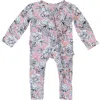 Laree + Co Allie Ruffle Convertible Footie In Floral