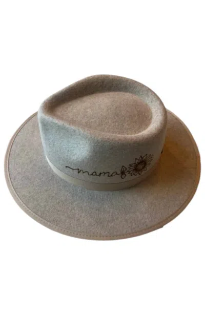 Laree + Co Custom Mama & Sunflower Hat In Brown Burnt