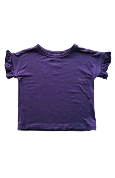 Laree + Co Kids'  Elmerial Purple Ruffle Tee In Blue