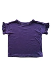 Laree + Co Elmerial Purple Ruffle Tee In Purple