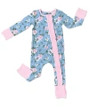 LAREE + CO GIRLS' LILLIAN FLORAL BAMBOO RUFFLE CONVERTIBLE FOOTIE - BABY