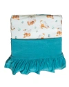 Laree + Co Griffin Butterflies Ruffle Toddler Blanket In Blue