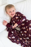 Laree + Co Griffin Convertible Footie In Burgundy