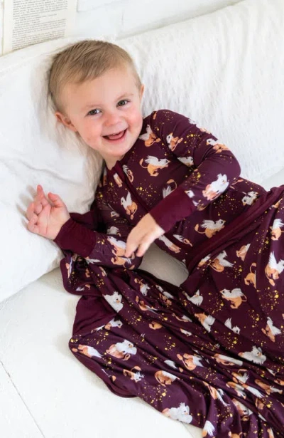 Laree + Co Kids'  Griffin Convertible Footie In Burgundy