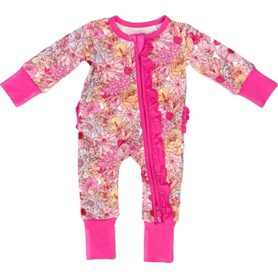 Laree + Co Kids'  Journee Ruffle Convertible Footie In Pink
