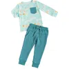 Laree + Co Jude Luxe Jogger Set In Blue