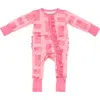 Laree + Co Kenzie Ruffle Convertible Footie In Pink