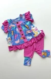 Laree + Co Korrie Peplum & Legging Set In Multi