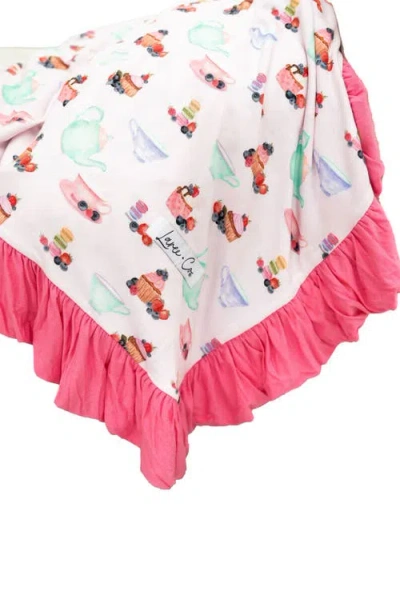 Laree + Co Babies'  Lillian's Garden Ruffle Toddler Blanket In Multi