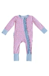 Laree + Co Lillian Leopard Ruffle Convertible Footie In Leopard