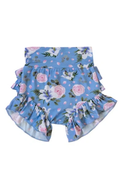 Laree + Co Babies'  Lillian Ruffle Bummies In Blue