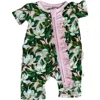 Laree + Co Magnolia Ruffle Convertible Shortie In Green