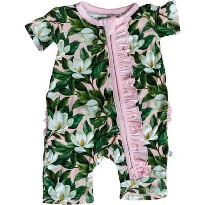 Laree + Co Kids'  Magnolia Ruffle Convertible Shortie In Green