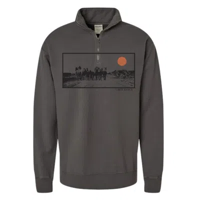 Laree + Co Men's Into The West Quarter Zip Sweatshirt In Black