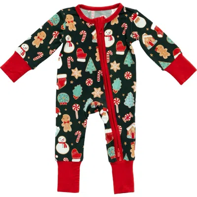 Laree + Co Kids'  Scarlett Christmas Cookies Convertible Baby Footie In Red
