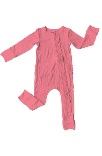 Laree + Co Kids'  Spring Solid Ruffle Convertible Footie
