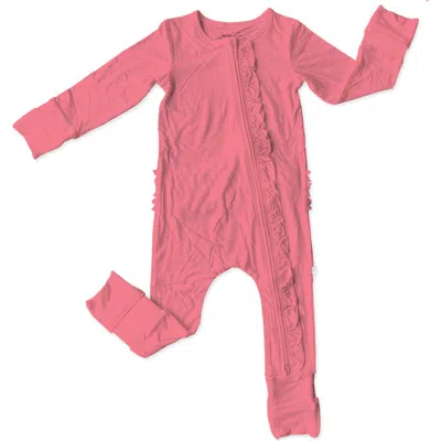 Laree + Co Babies'  Spring Solid Ruffle Convertible Footie