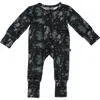 Laree + Co Tie-dye Convertible Footie In Onyx