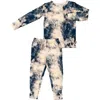 Laree + Co Babies'  Tie-dye Jogger Set In Blue