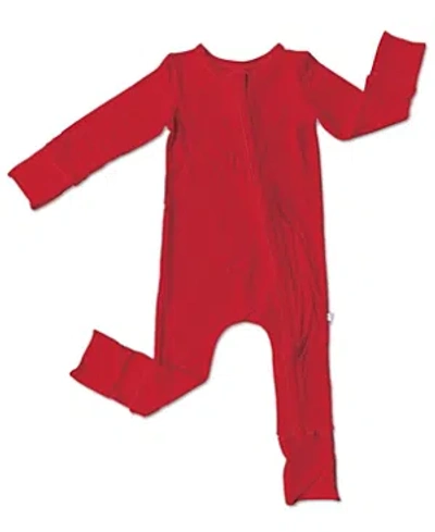 Laree + Co Unisex Lincoln Solid Red Bamboo Convertible Footie - Baby, Toddler