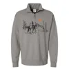 Laree + Co Unisex Saddle Up And Ride Quarter Zip Sweatshirt In Grey
