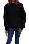 Laree + Co Women's Corded Sweatshirt In Onyx In Black