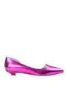 L'arianna Woman Ballet Flats Fuchsia Size 7 Soft Leather In Pink