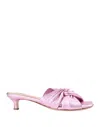 L'arianna Woman Sandals Pink Size 8 Soft Leather