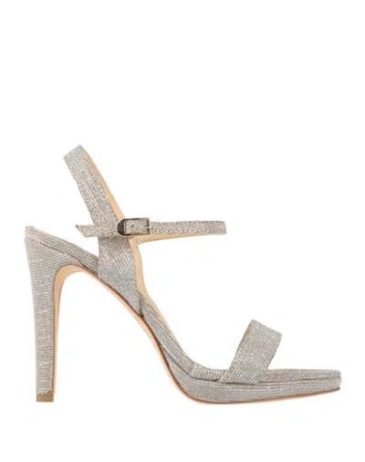 L'arianna Woman Sandals Silver Size 8.5 Textile Fibers