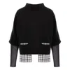 Larisa Dragna Women's Black Midnight Tee Contrast Blouse In Black