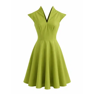 Larisa Dragna Women's Green Cotton Kara Dress