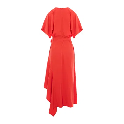 Larisa Dragna Women's Orange Trina Ruffle Dress